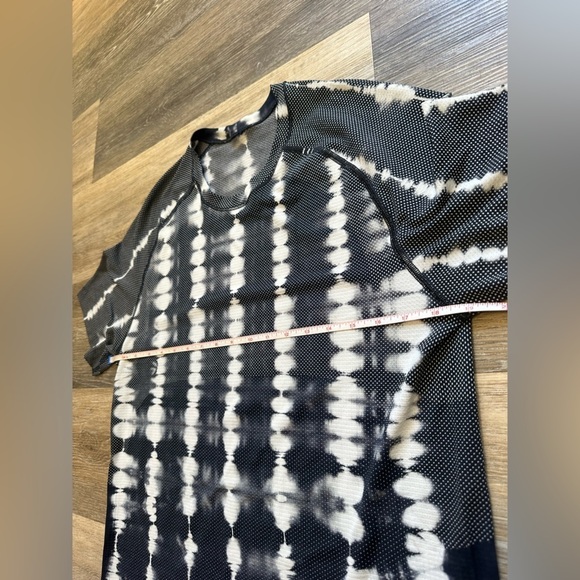 LULULEMON Mens Dark Blue/White Tie Dye Metal Vent Tech Short Sleeve Size Medium - Picture 4 of 9